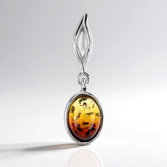 Ciondolo in argento con Ambra Baltica (dagen)
