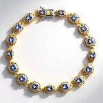 Bracciale in argento con Tanzanite (Gems en Vogue)