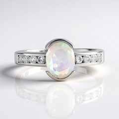 Anello in argento con Opale di Welo