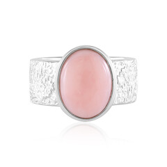 Bague en argent et Opale rose (de Melo)