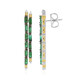 Zambian Emerald Silver Earrings (Gems en Vogue)