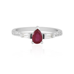 Anello in argento con Rubino del Madagascar