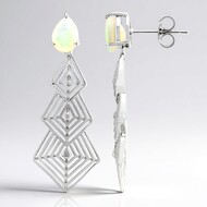 Boucles d'oreilles en argent et Opale Welo (SAELOCANA)