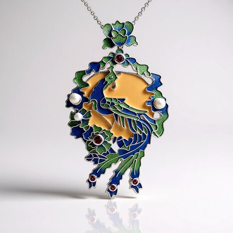Collana in argento con Perla d'Acqua Dolce Bianca (Adela Silber)