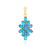 Ciondolo in argento con Apatite Blu Neon