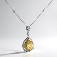 18K SI2 Yellow Diamond Gold Necklace (CIRARI)