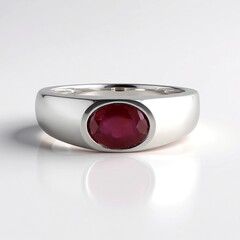 Anello in argento con Rubino del Madagascar