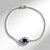 Bracciale in argento con Ametista Rose de France