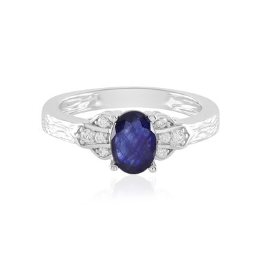 Blauer Madagaskar-Saphir-Silberring