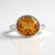 Anello in argento con Quarzo Arancione (MONOSONO COLLECTION)