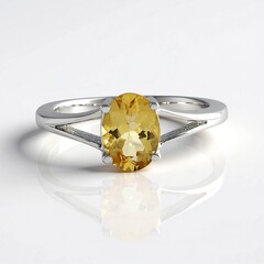 Anello in argento con Berillo Giallo