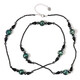 Black Agate Silver Necklace (Dallas Prince Designs)