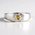 Anello in argento con Zaffiro Ceylon Giallo