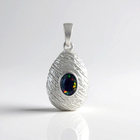 Ciondolo in argento con Opale Mezezo (SAELOCANA)