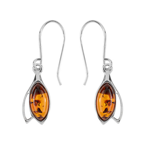 Boucles d'oreilles en argent et Ambre (dagen)