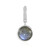 Colgante en plata con Labradorita azul de Maniry