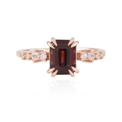 Anillo en plata con Zircón rosado (Adela Silber)