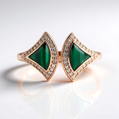 Anello in argento con Malachite (Adela Silber)
