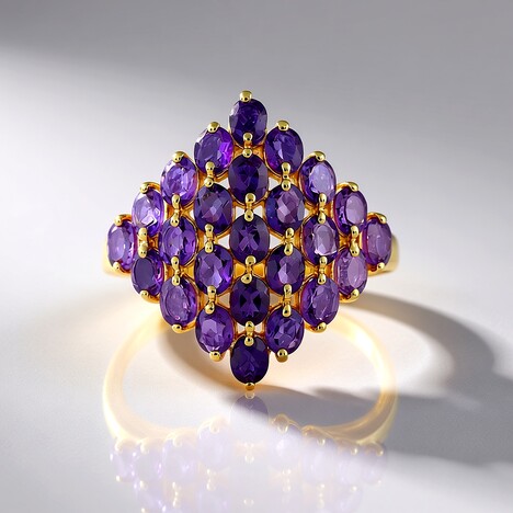 Anello in argento con Ametista Siberiana