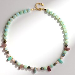 Collana in argento con Quarzo Rosa