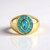 Anello in argento con Apatite Blu Neon