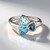 Anello in argento con Topazio Blu Londra