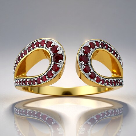 Anello in oro con Rubino Mozambico (Adela Gold)