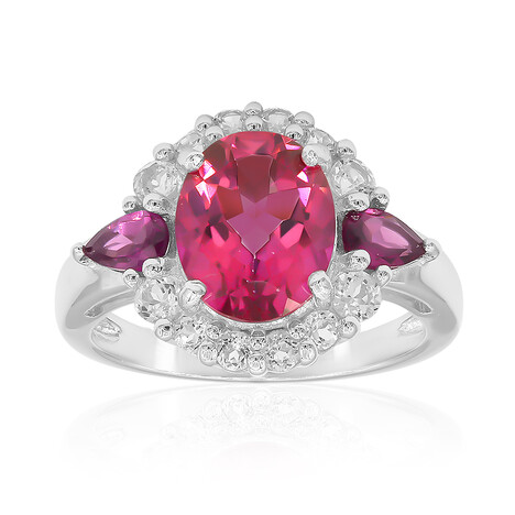 Zilveren ring met een rozetopaas