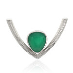 Ciondolo in argento con Calcedonio Verde (MONOSONO COLLECTION)