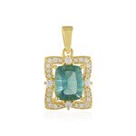 Green Fluorite Silver Pendant