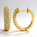Orecchini in oro con Diamante Fancy SI2 (CIRARI)