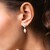 Boucles d'oreilles en argent et Perle blanche de culture d'eau douce
