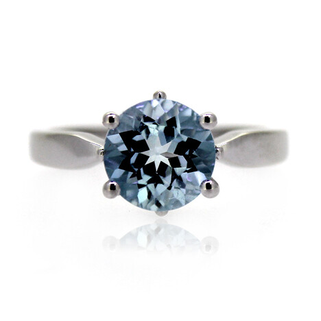 Anello in argento con Topazio Blu Cielo