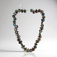 Black Keshi Freshwater Pearl Silver Necklace (TPC)