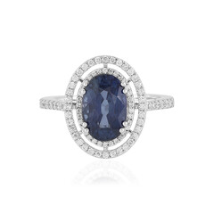 18K Ceylon Blue Sapphire Gold Ring