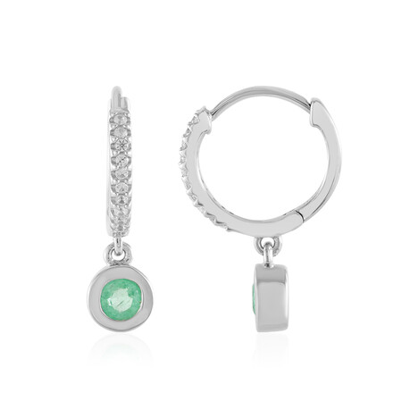 Orecchini in argento con Smeraldo Colombiano
