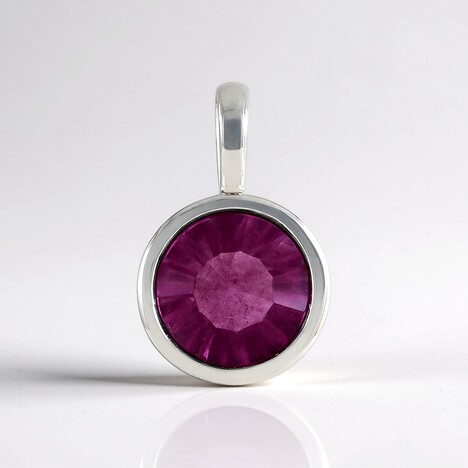 Ciondolo in argento con Fluorite Rosa