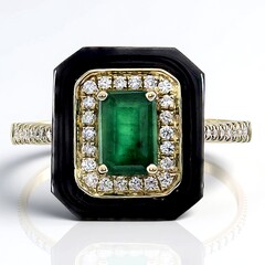 Anello in oro con Onice Nero (CIRARI)