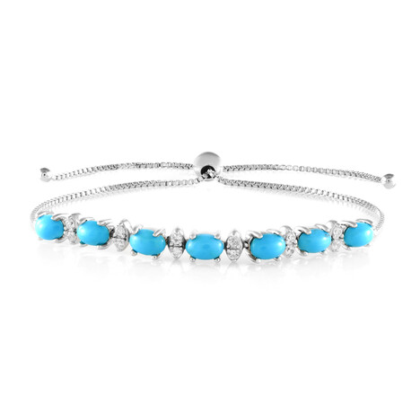 Sleeping Beauty-Türkis-Silberarmband