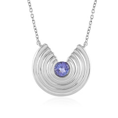Zilveren halsketting met een tanzaniet (de Melo)