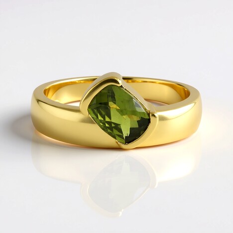 Anello in argento con Vesuvianite
