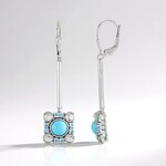 Orecchini in argento con Turchese Sleeping Beauty (KM by Juwelo)