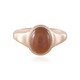 Anello in argento con Pietra di Luna Cioccolato (KM by Juwelo)