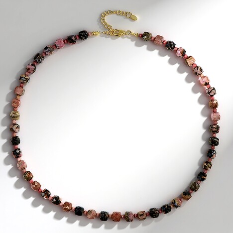 Collana in argento con Rodonite