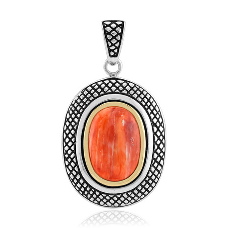 Colgante en plata con Ostra espinosa naranja (Jones Lee)