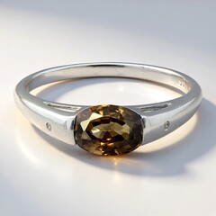 Anello in argento con Zircone Cannella