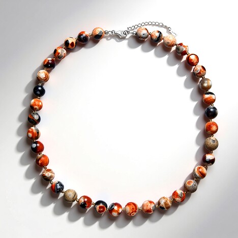 Collier en argent et Agate de Mongolie