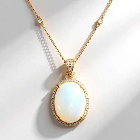 Collana in oro con Opale di Welo AAA (CIRARI)