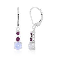 Pendientes en plata con Cuarzo azul lunar
