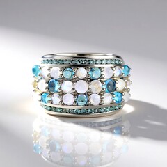 Anello in oro con Topazio Blu Svizzero